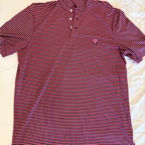 RLX Ralph Lauren Pink and Blue Striped Polo
